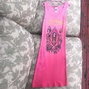 Ed Hardy Pink Tank Dress